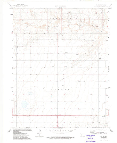 United States Geological Survey Eva SE, OK (1973, 24000-Scale) digital map