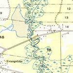 United States Geological Survey Evangeline, LA (1947, 31680-Scale) digital map