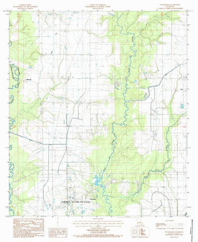 United States Geological Survey Evangeline, LA (1985, 24000-Scale) digital map