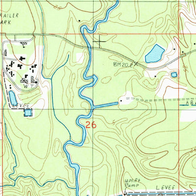 United States Geological Survey Evangeline, LA (1985, 24000-Scale) digital map