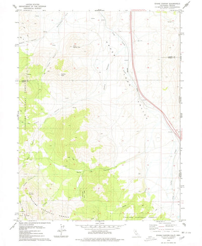 United States Geological Survey Evans Canyon, CA-NV (1978, 24000-Scale) digital map