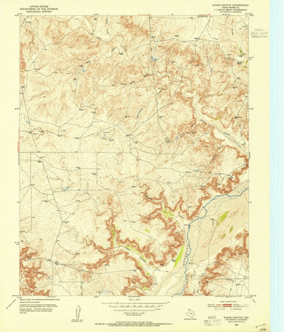 United States Geological Survey Evans Canyon, TX (1953, 24000-Scale) digital map