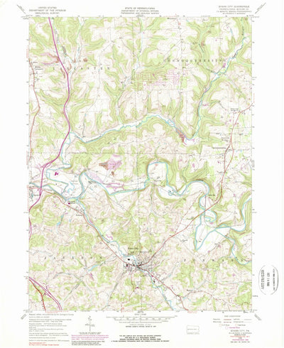 United States Geological Survey Evans City, PA (1958, 24000-Scale) digital map