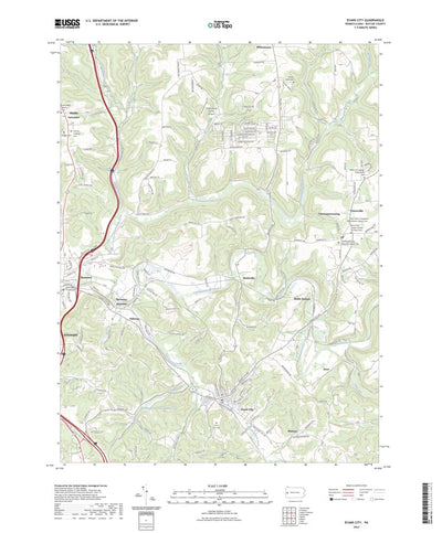 United States Geological Survey Evans City, PA (2023, 24000-Scale) digital map