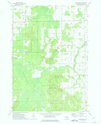 United States Geological Survey Evans Creek, MI (1972, 24000-Scale) digital map