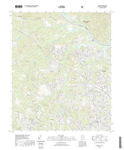 United States Geological Survey Evans, GA (2020, 24000-Scale) digital map