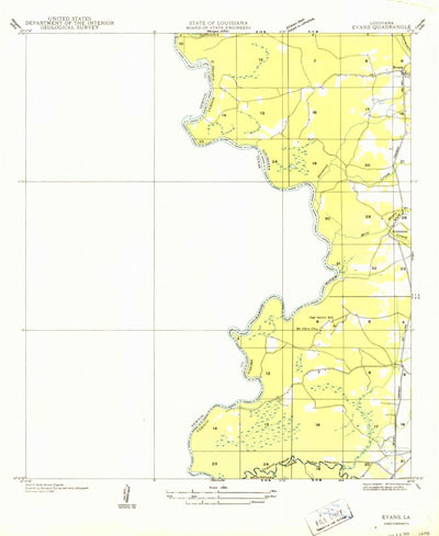 United States Geological Survey Evans, LA-TX (1949, 31680-Scale) digital map