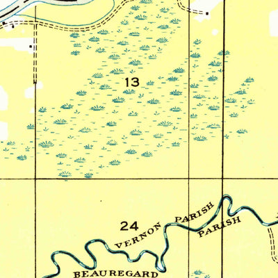 United States Geological Survey Evans, LA-TX (1949, 31680-Scale) digital map