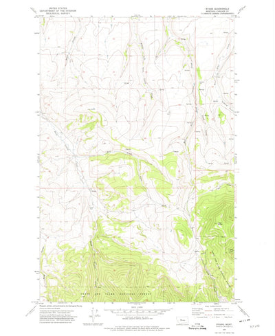 United States Geological Survey Evans, MT (1971, 24000-Scale) digital map