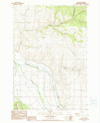 United States Geological Survey Evans, OR (1990, 24000-Scale) digital map