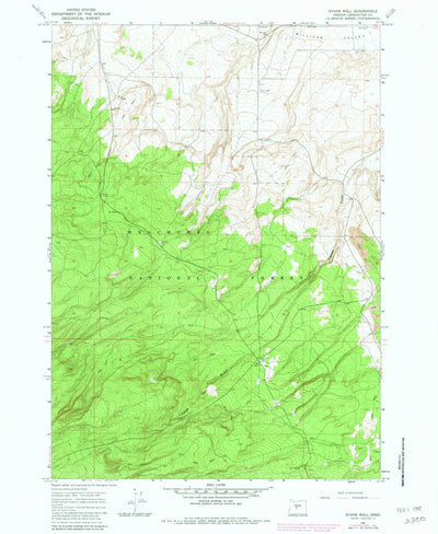 United States Geological Survey Evans Well, OR (1967, 24000-Scale) digital map
