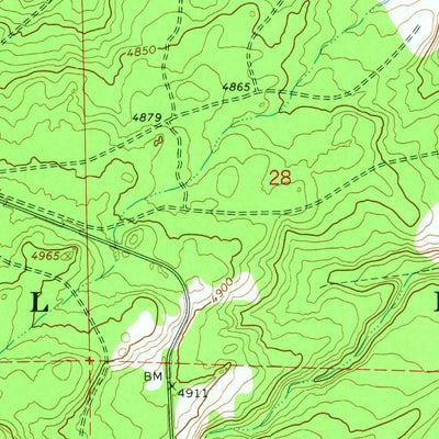 United States Geological Survey Evans Well, OR (1967, 24000-Scale) digital map