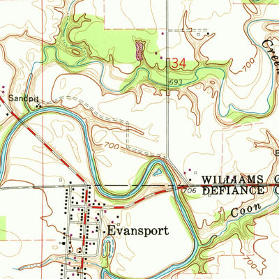 United States Geological Survey Evansport, OH (1960, 24000-Scale) digital map