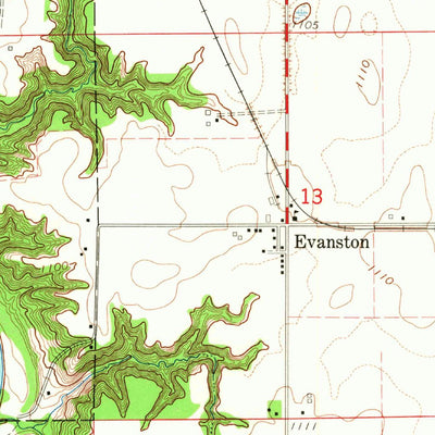 United States Geological Survey Evanston, IA (1965, 24000-Scale) digital map