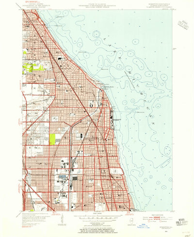 United States Geological Survey Evanston, IL (1953, 24000-Scale) digital map