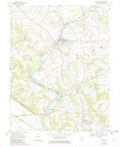 United States Geological Survey Evansville, IL (1970, 24000-Scale) digital map