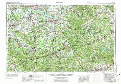 United States Geological Survey Evansville, IN-KY (1957, 250000-Scale) digital map