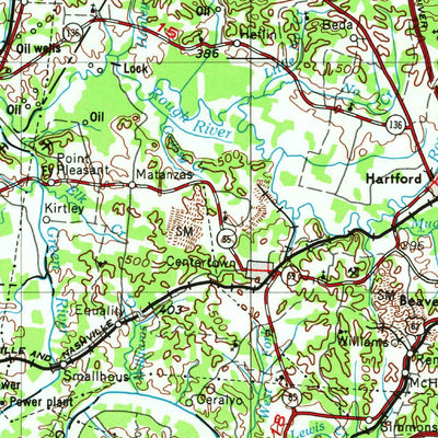 United States Geological Survey Evansville, IN-KY (1957, 250000-Scale) digital map