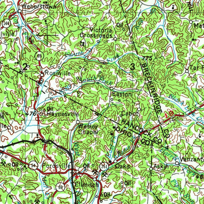United States Geological Survey Evansville, IN-KY (1957, 250000-Scale) digital map