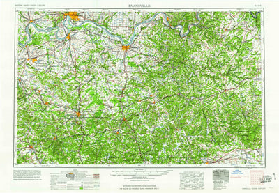 United States Geological Survey Evansville, IN-KY (1961, 250000-Scale) digital map