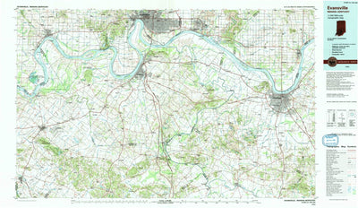United States Geological Survey Evansville, IN-KY (1991, 100000-Scale) digital map