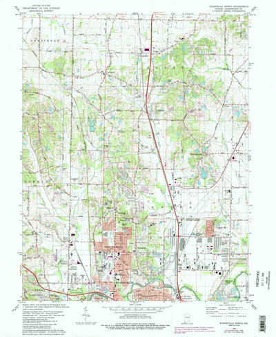 United States Geological Survey Evansville North, IN (1981, 24000-Scale) digital map