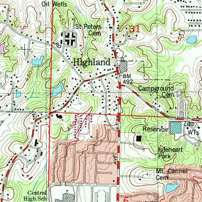 United States Geological Survey Evansville North, IN (1981, 24000-Scale) digital map