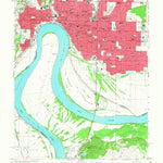 United States Geological Survey Evansville South, IN-KY (1957, 24000-Scale) digital map