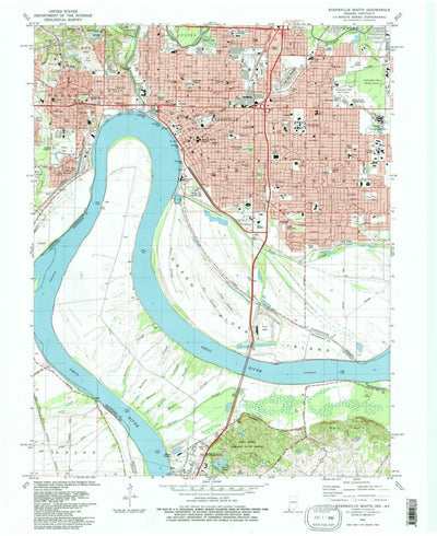 United States Geological Survey Evansville South, IN-KY (1981, 24000-Scale) digital map