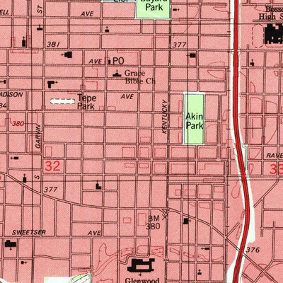 United States Geological Survey Evansville South, IN-KY (1999, 24000-Scale) digital map