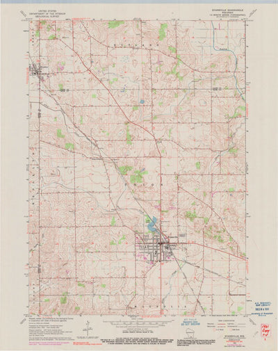 United States Geological Survey Evansville, WI (1961, 24000-Scale) digital map
