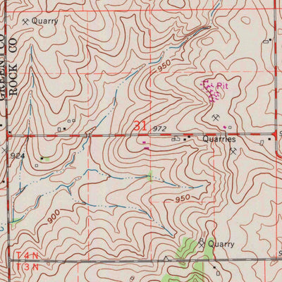 United States Geological Survey Evansville, WI (1961, 24000-Scale) digital map
