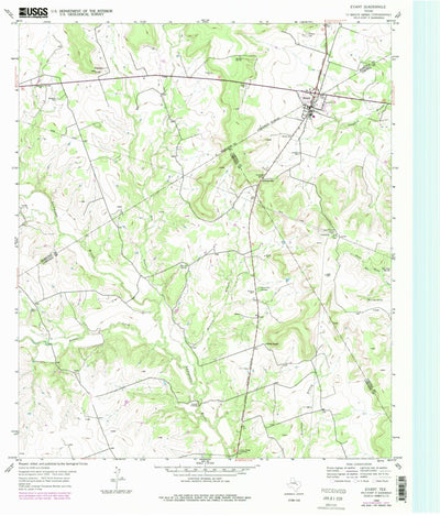United States Geological Survey Evant, TX (1954, 24000-Scale) digital map