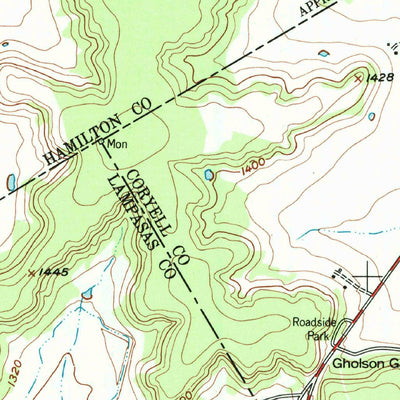 United States Geological Survey Evant, TX (1954, 24000-Scale) digital map