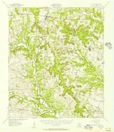 United States Geological Survey Evant, TX (1954, 62500-Scale) digital map