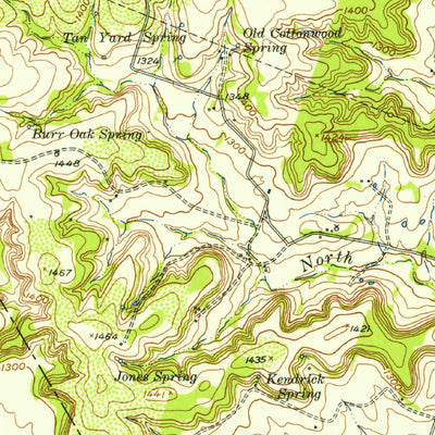 United States Geological Survey Evant, TX (1954, 62500-Scale) digital map