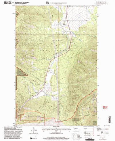 United States Geological Survey Evaro, MT (1999, 24000-Scale) digital map