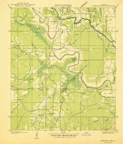 United States Geological Survey Evelyn, LA (1938, 31680-Scale) digital map