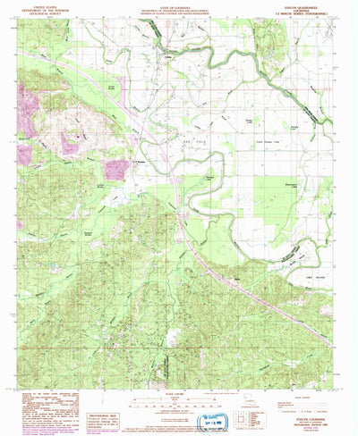United States Geological Survey Evelyn, LA (1989, 24000-Scale) digital map