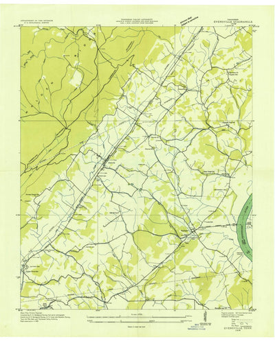 United States Geological Survey Evensville, TN (1935, 24000-Scale) digital map
