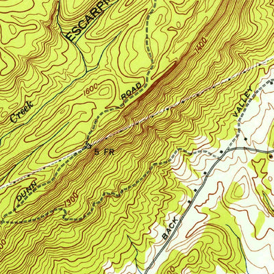 United States Geological Survey Evensville, TN (1942, 24000-Scale) digital map