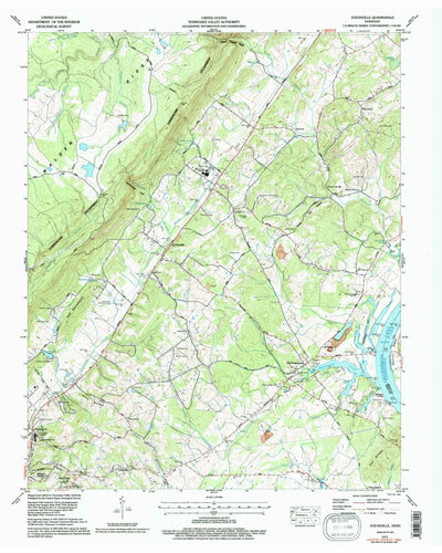 United States Geological Survey Evensville, TN (1973, 24000-Scale) digital map