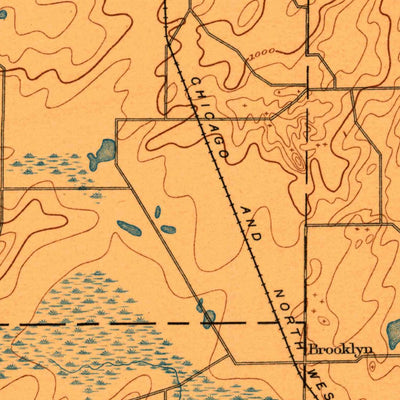 United States Geological Survey Evensville, WI (1889, 62500-Scale) digital map