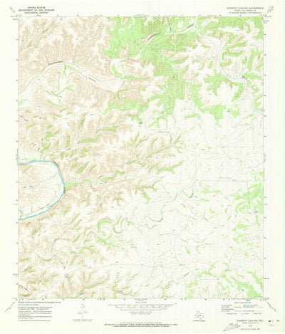 United States Geological Survey Everett Canyon, TX (1970, 24000-Scale) digital map
