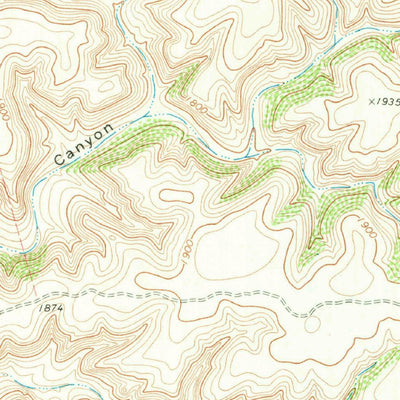 United States Geological Survey Everett Canyon, TX (1970, 24000-Scale) digital map