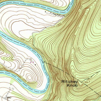 United States Geological Survey Everett East, PA (1968, 24000-Scale) digital map