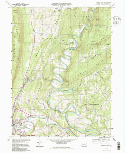 United States Geological Survey Everett East, PA (1994, 24000-Scale) digital map