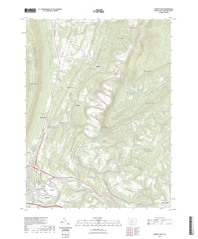 United States Geological Survey Everett East, PA (2023, 24000-Scale) digital map