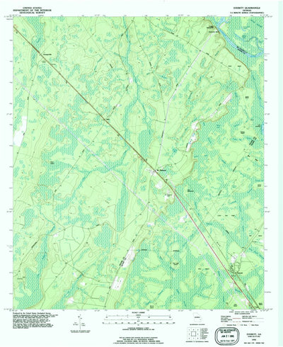 United States Geological Survey Everett, GA (1993, 24000-Scale) digital map