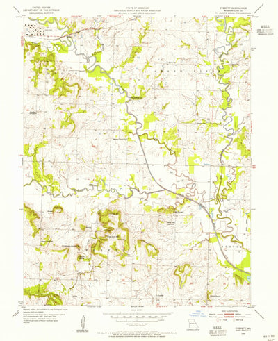 United States Geological Survey Everett, MO (1953, 24000-Scale) digital map